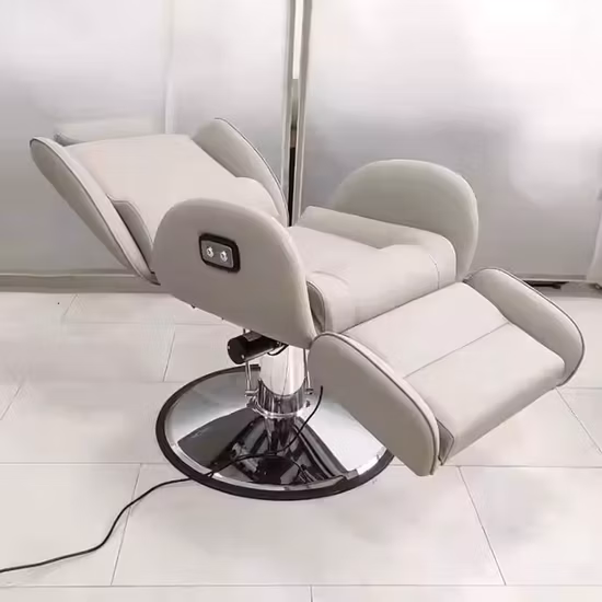 Bequemer Barber Shop-Dreh-Retro-Friseurstuhl in Schwarz und Gold